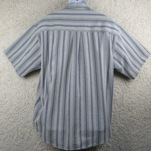Dockers* Men's Short Sleeve Button Down Curved Hem Chest Pocket Shirt~Size Large - Picture 2 of 13
